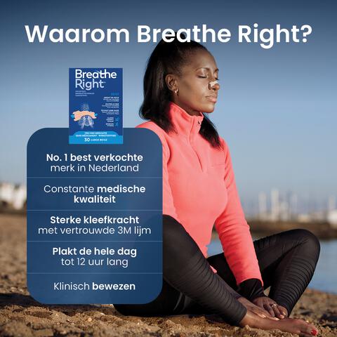 Breathe Right Neusstrips Large 30 stuks&nbsp;
