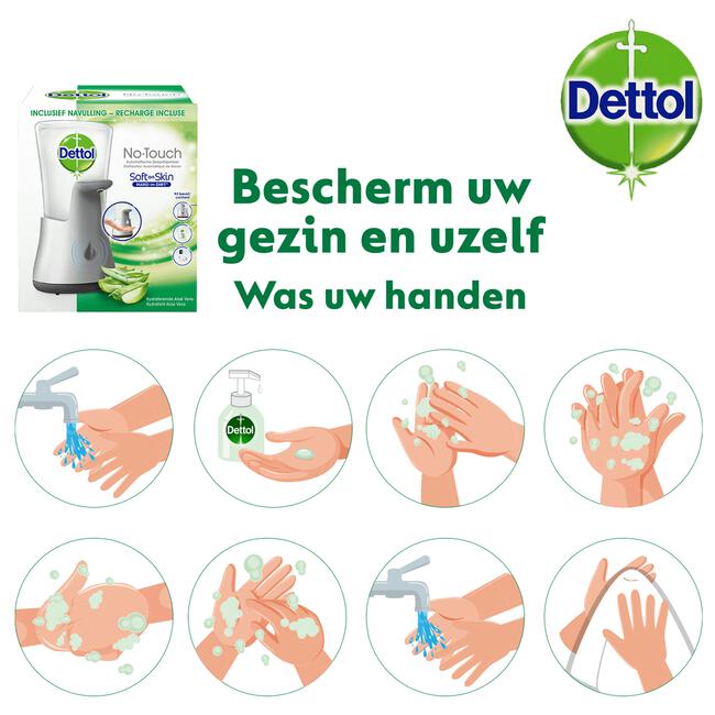 bus Skim George Hanbury Dettol No Touch Zeepdispenser Met Aloë Vera Handzeep Navulling 250 ML 250  ML | Etos