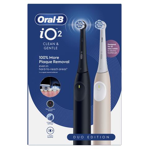 Oral-B iO 2 Zwart & Roze Duo Elektrische Tandenborstels