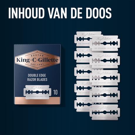 King C. Gillette Double Edge Navulmesjes 10 Stuks