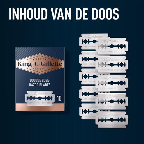 King C. Gillette Double Edge Navulmesjes 10 Stuks