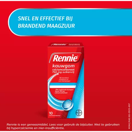 Rennie Kauwgom Suikervrij 10 stuks