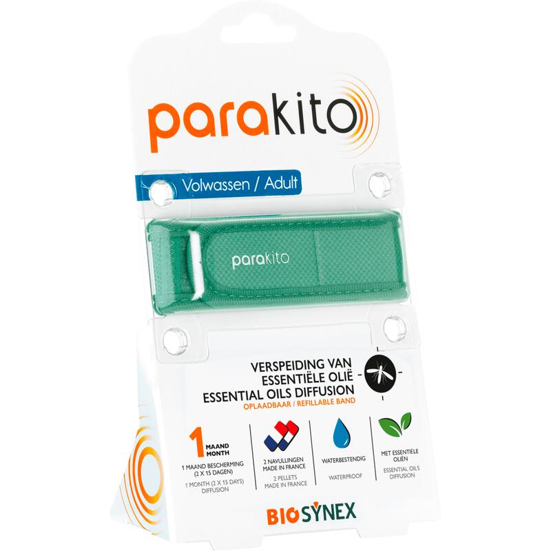 Parakito Anti-Muggen Armband Volwassen Kaki