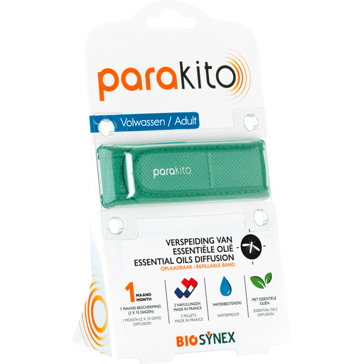 Parakito Anti-Muggen Armband Volwassen Kaki