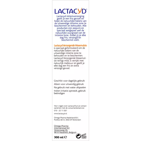 Lactacyd Verzorgende Wasemulsie  Intieme Hygiëne 300 ML