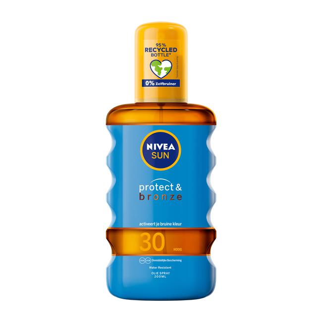NIVEA SUN Zonnebrand Protect & Bronze Olie Spray SPF 30 200 ML