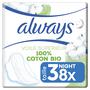 Always Cotton Protection Maandverband Night Met Vleugels 8 Stuks