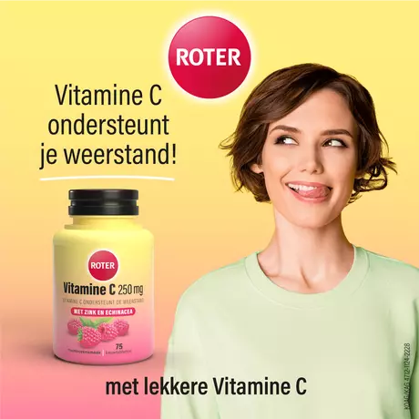 Roter Vitamine C Forte Weerstand Framboos Tabletten 75 stuks