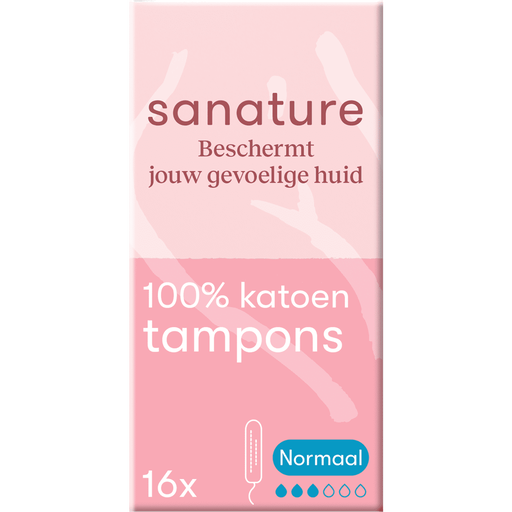 Sanature 100% Katoenen Tampons Normaal 16 stuks