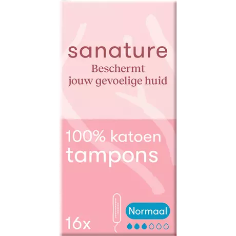 Sanature 100% Katoenen Tampons Normaal 16 stuks