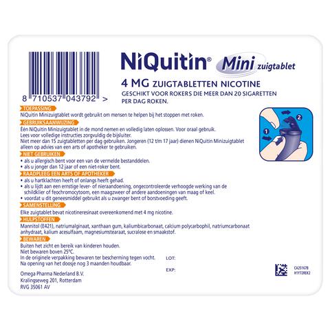 NiQuitin Minizuigtabletten 4mg Stoppen met roken