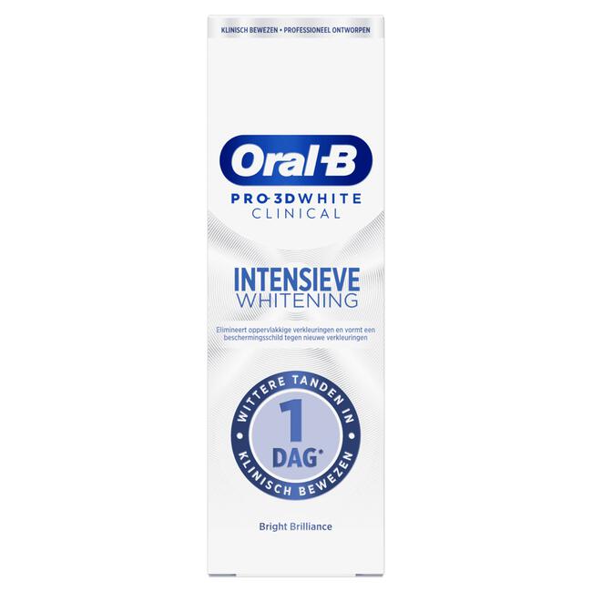 Oral-B Pro 3D White Clinical Intensieve Whitening Bright Brilliance Tandpasta 75 ML