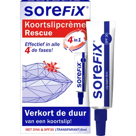 SoreFix Rescue Op Zink Gebaseerde Koortslipcr�me 6 ML