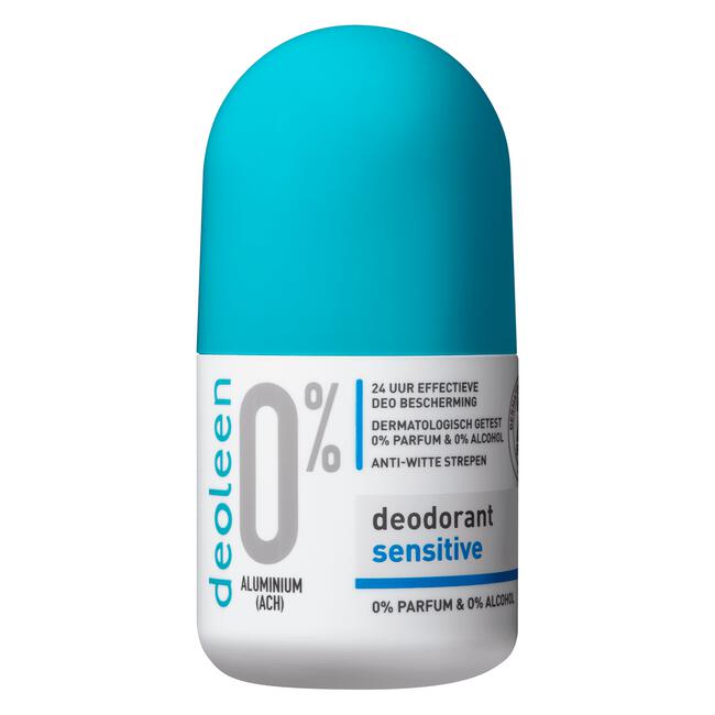 Wereldrecord Guinness Book telescoop Tub Deoleen Sensitive 0% Aluminium Deodorant Roller 50 ML 50 ML | Etos