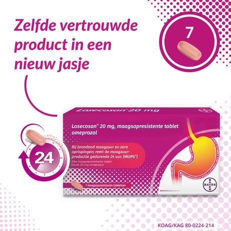 Losecosan maagzuur tabletten 7 st