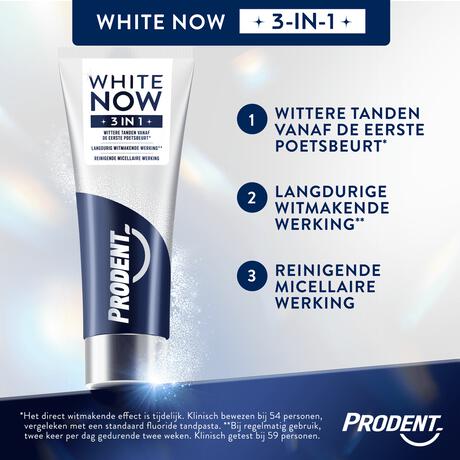 Prodent White Now 3-in-1 Tandpasta 75ml