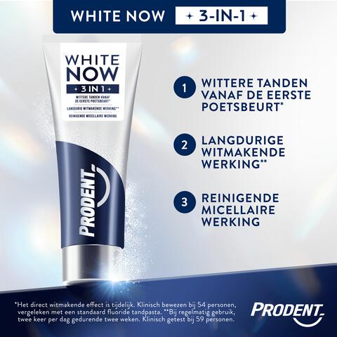 Prodent White Now 3-in-1 Tandpasta 75ml