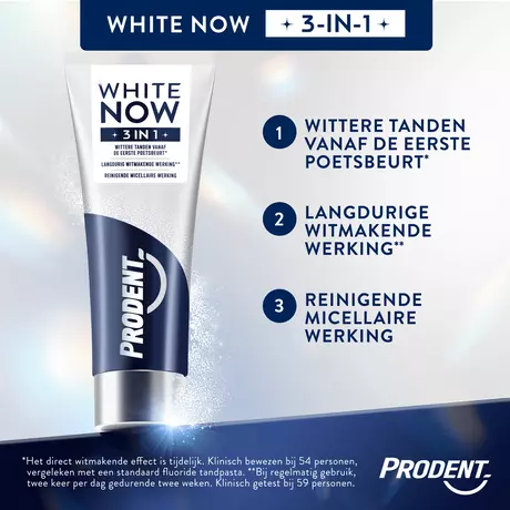 Prodent White Now 3-in-1 Tandpasta 75 ML