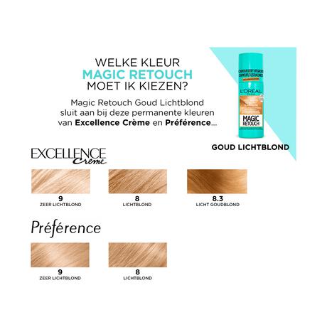 L'Oréal Paris Magic Retouch Camouflerende Uitgroeispray Goud Lichtblond 75 ML