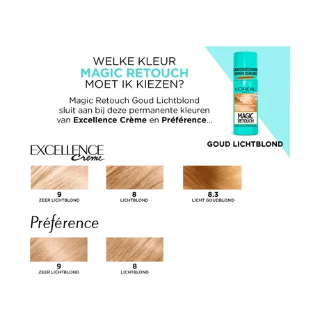 L'Oréal Paris Magic Retouch Camouflerende Uitgroeispray 9 Lichtblond 75 ML