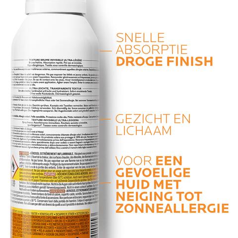 La Roche-Posay Anthelios Lichaamsmist SPF50+ 200 ML