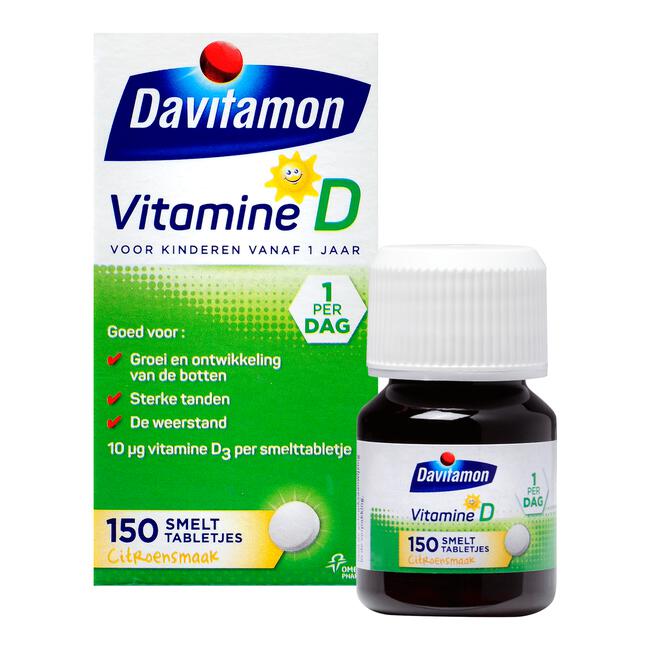 Davitamon Kind Vitamine D Smelttabletten 150 EA | Etos