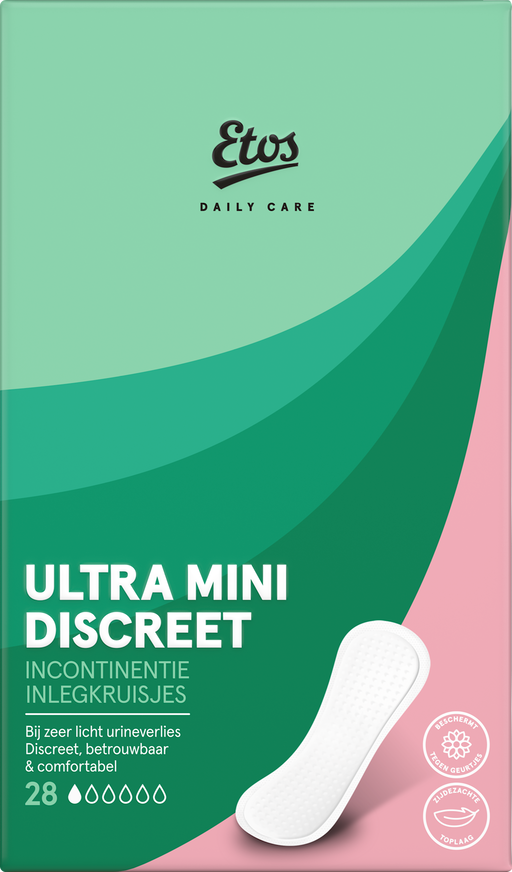 Etos Discreet Ultra Mini Incontinentie Inlegkruisjes 28 stuks