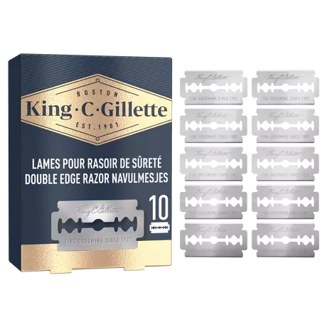 King C. Gillette Double Edge Navulmesjes 10 Stuks