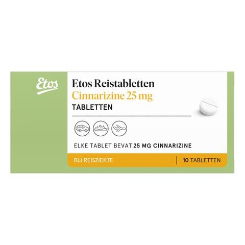 Etos Cinnarizine Reistabletten 25 MG 10 stuks