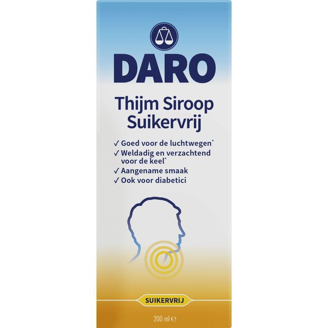 Daro Thijm Siroop Suikervrij 200 ML