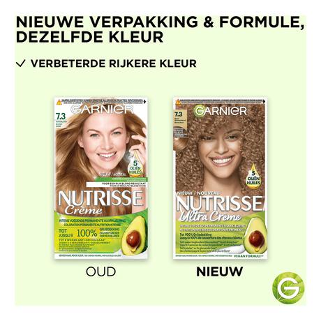 Garnier Nutrisse Crème Permanente Haarverf 7.3 Goudblond