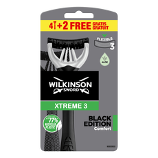 Wilkinson Sword Xtreme3 Black Edition Wegwerpmesjes 4+2 gratis