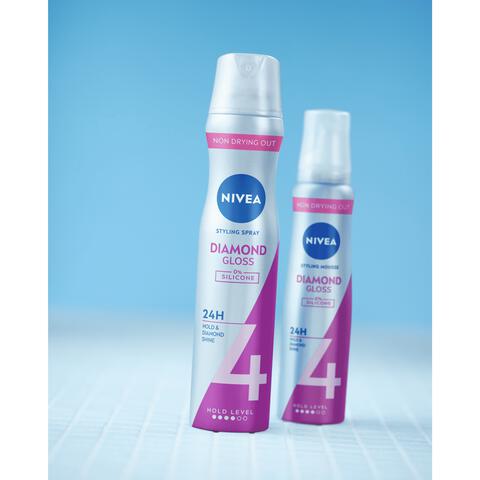 NIVEA Diamond Gloss Care Styling Mousse Extra Sterk 150 ML
