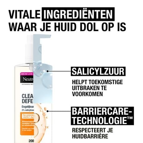 Neutrogena Clear & Defend Daily Face Wash Acne en Onzuivere Huid 200 ML