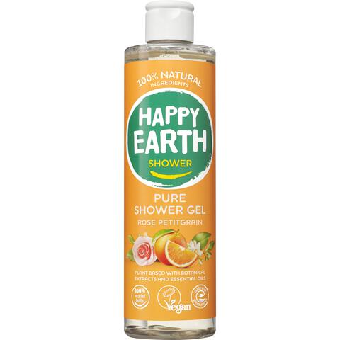Happy Earth 100% Natuurlijke Rose Petitgrain Douchegel 300 ML