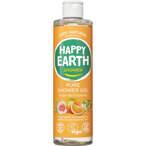 Happy Earth 100% Natuurlijke Rose Petitgrain Douchegel 300 ML