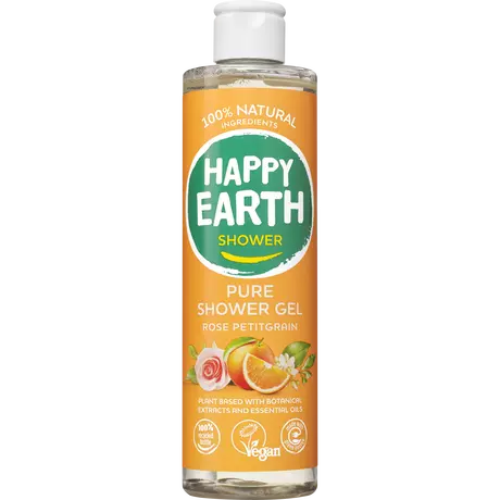 Happy Earth 100% Natuurlijke Rose Petitgrain Douchegel 300 ML