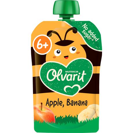 Olvarit Knijpfruit Appel Banaan 6+ Maanden 100 gram