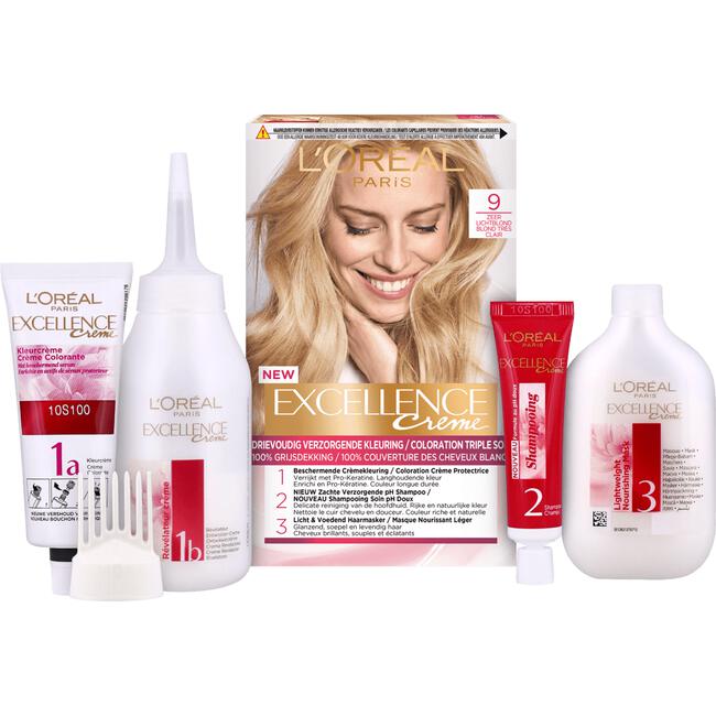 L'Oréal Paris Excellence Crème Verzorgende Crèmekleuring 9 Zeer Licht Blond