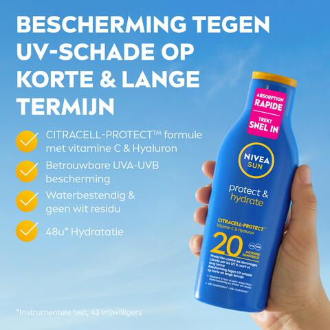 NIVEA SUN Zonnebrand Protect & Hydrate Zonnemelk SPF 20 200 ML