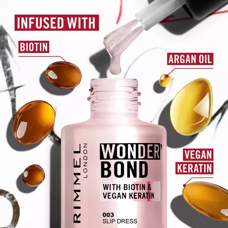 Rimmel Wonder'bond Care+Color Nail Polish 007 Cappuccino 12 ml