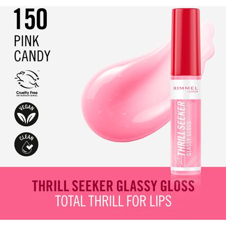 Rimmel London Thrill Seeker Glassy Gloss Lipgloss 150 Pink Candy 10 ML