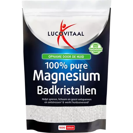 Lucovitaal 100% pure Magnesium Badkristallen 1000 Gram