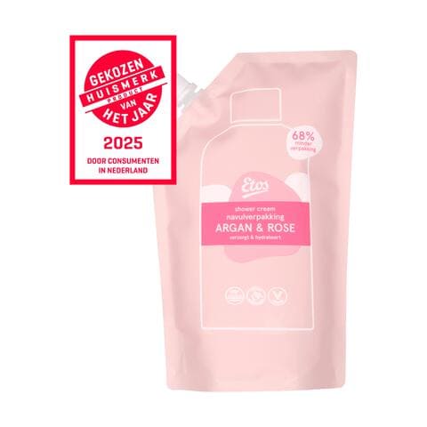 Etos Argan & Rose Showercream Navulverpakking 500 ML