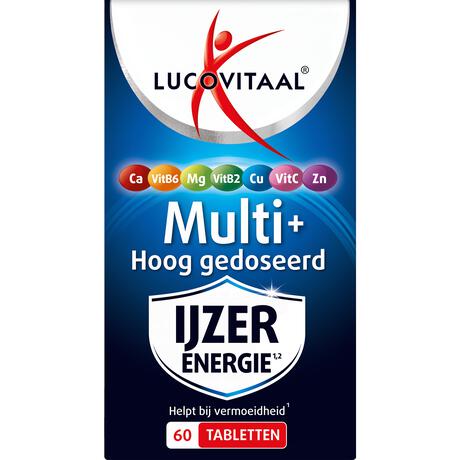 Lucovitaal Multi+ IJzer Energie Hoog Gedoseerd Tabletten 60 stuks
