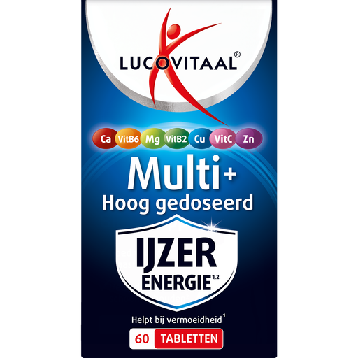 Lucovitaal Multi+ IJzer Energie Hoog Gedoseerd Tabletten 60 stuks