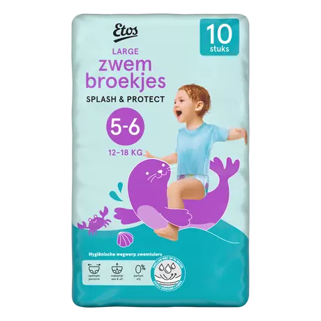 Etos Splash & Protect Zwembroekjes 5/6 Large 10 stuks