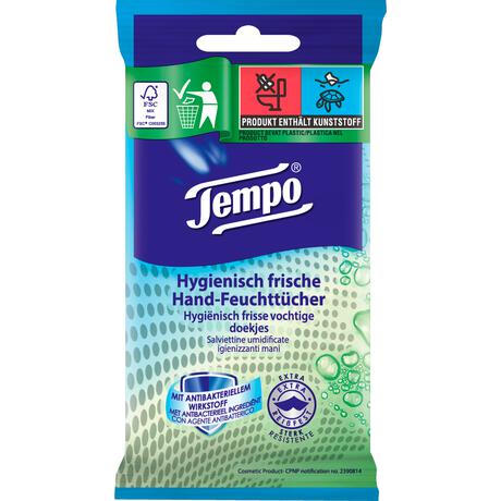 Tempo Fresh To Go Protect Vochtige Doekjes 10 stuks