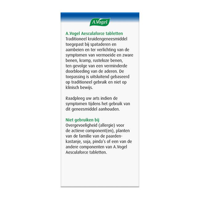 A.Vogel Aesculaforce bij Spataderen & Zware Benen tabletten 50 stuks