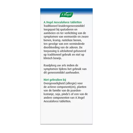 A.Vogel Aesculaforce bij Spataderen & Zware Benen tabletten 50 stuks